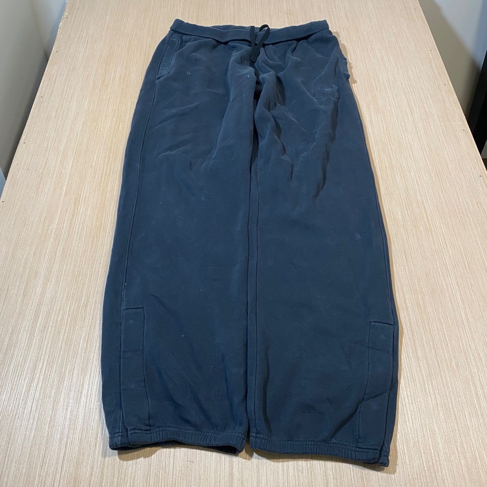 Under Armour Womens Loose Fit Fleece Joggers Sweatpants Navy Blue Large